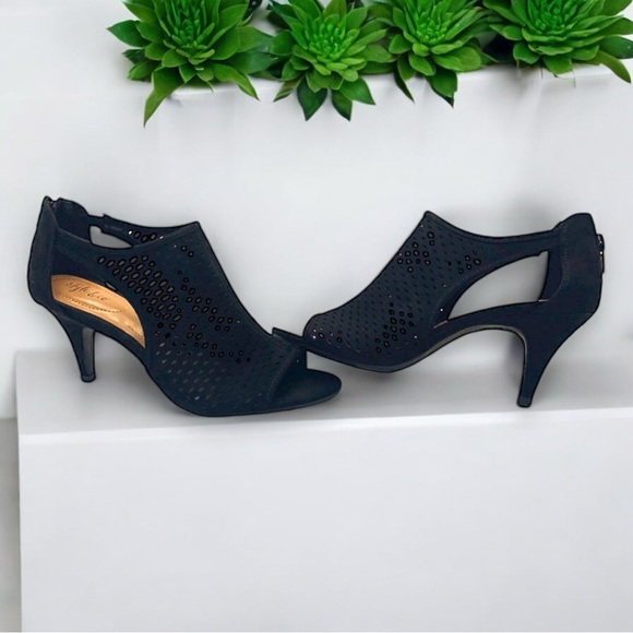 New Style & Co. Women’s Black  Haddiee Open Peep Toe Classic Ankle Shootie - Picture 12 of 16